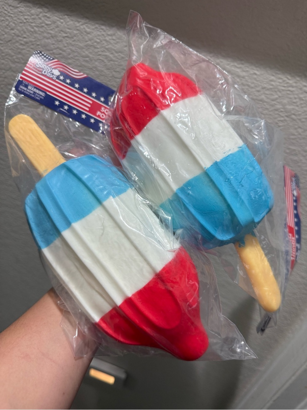Bundle of 2 Sunny Days Popsicle Rocket Bomb Pop Sensory Fidget Squishy. New